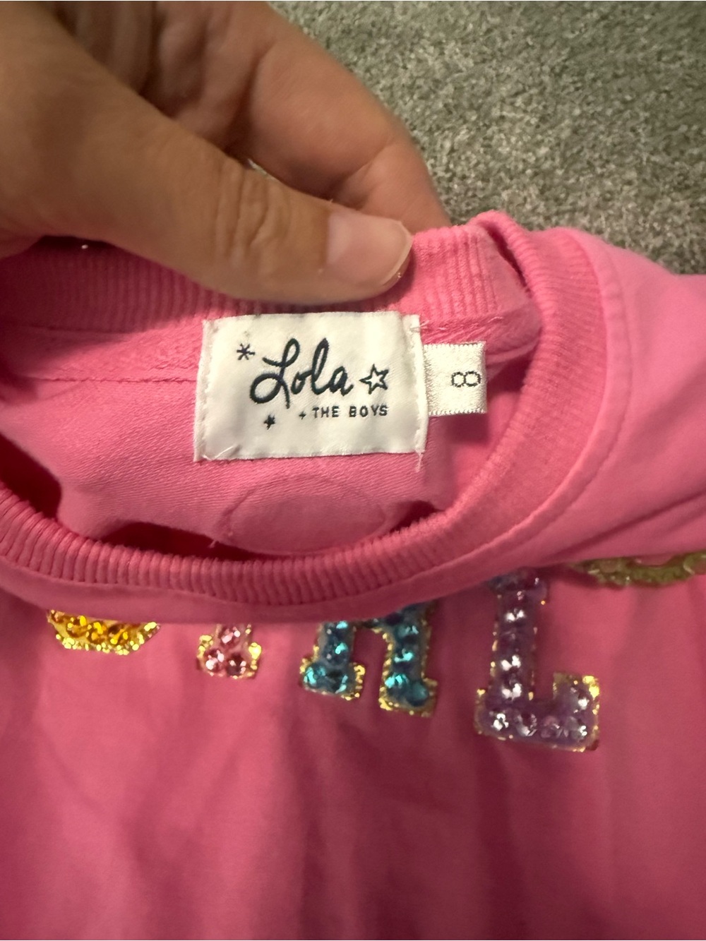 Lola + The Boys Birthday Girl Sweatshirt Sz 8 - Picture 5 of 5